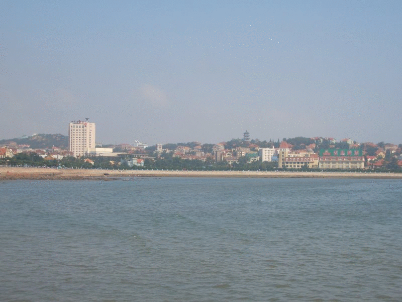 青島の浜辺