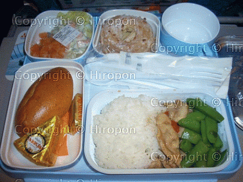 2006年11月(パリ−北京)機内食