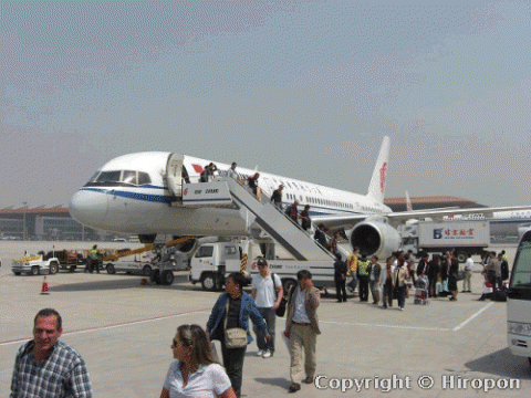 北京空港第三ターミナルビルと中国国際航空